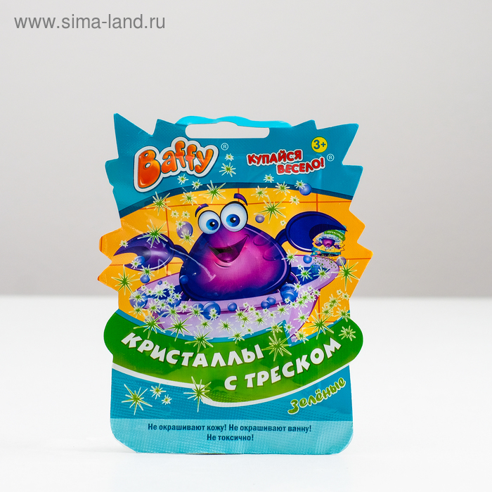 Кристаллы с треском Baffy для ванн, зелёные, 10 г
Кристаллы с треском Baffy для ванн, зелёные, 10 г