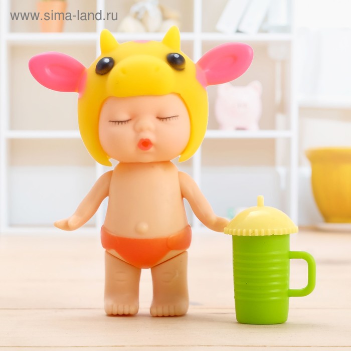 Пупс «Малыш» в шапочке, с аксессуарами, цвета МИКС 
Пупс «Малыш» в шапочке, с аксессуарами, цвета МИКС