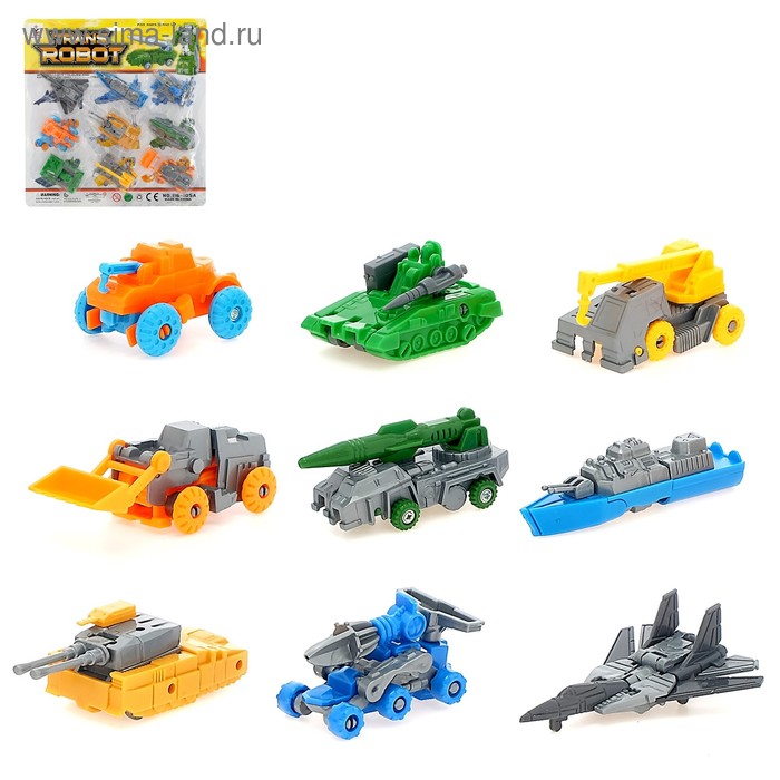 Набор роботов «Техника», трансформируется, 9 штук 
Набор роботов «Техника», трансформируется, 9 штук