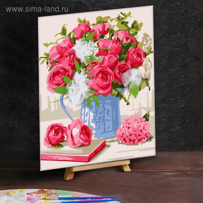 Картина по номерам с дополнительными элементами «Композиция из пионов», 30х40 см 
Картина по номерам с дополнительными элементами «Композиция из пионов», 30х40 см