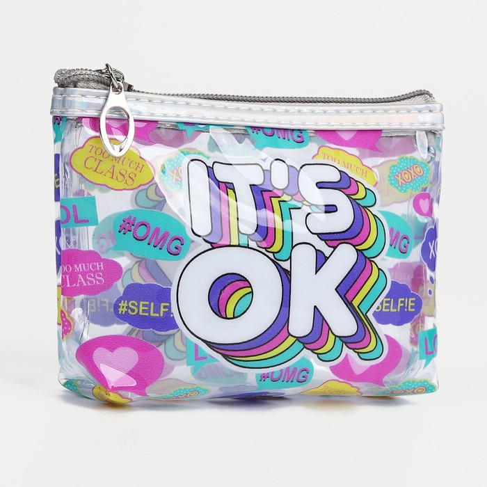 Косметичка на молнии, цвет прозрачный 
Косметичка на молнии, цвет прозрачный