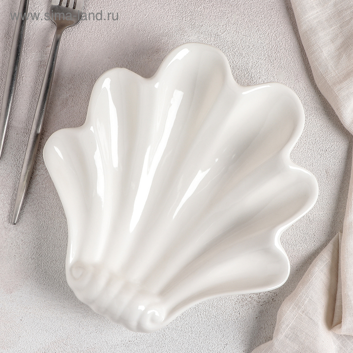 Блюдо керамическое «Кокильница», 24×24×6 см, цвет белый
Блюдо керамическое «Кокильница», 24×24×6 см, цвет белый