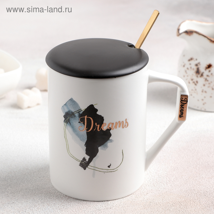 Кружка «Мечты», 350 мл, с керамической крышкой и ложкой, рисунок МИКС
Кружка «Мечты», 350 мл, с керамической крышкой и ложкой, рисунок МИКС