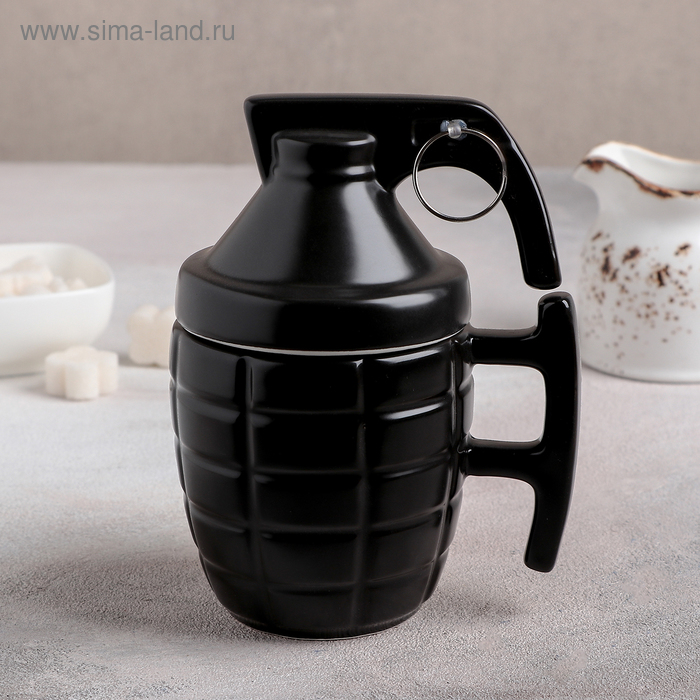 Кружка «Граната», 280 мл, с керамической крышкой, цвет чёрный
Кружка «Граната», 280 мл, с керамической крышкой, цвет чёрный