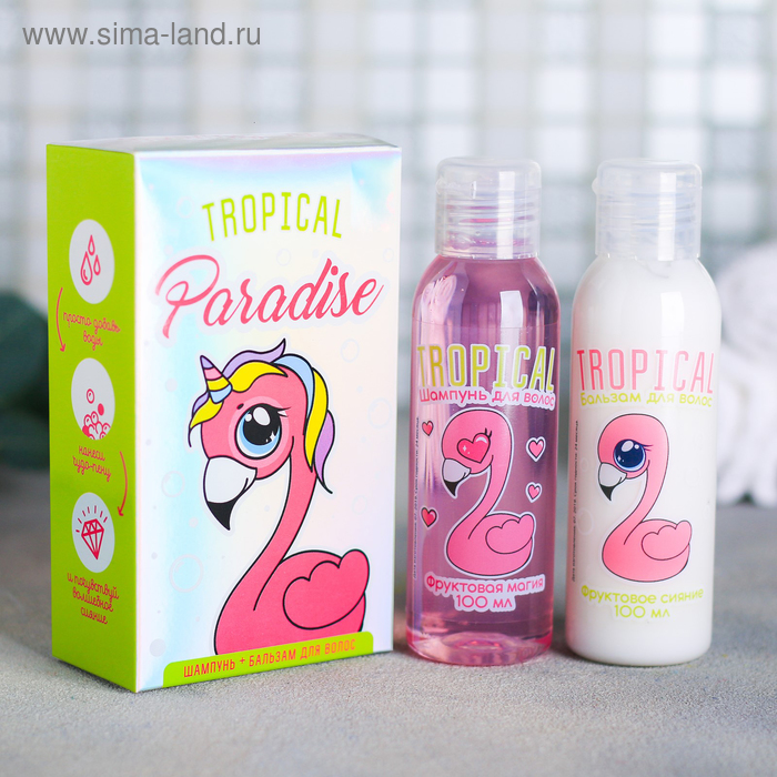 Набор Tropical Paradise: шампунь, бальзам 
Набор Tropical Paradise: шампунь, бальзам