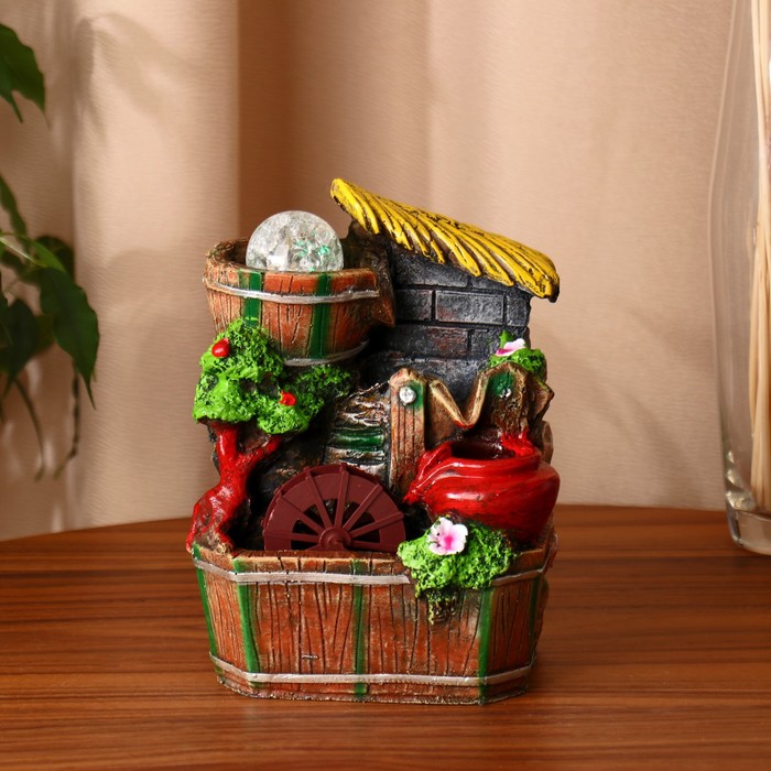 Фонтан "Домик с корзиной" 11*13*18 см (с подсветкой)
Фонтан "Домик с корзиной" 11*13*18 см (с подсветкой)