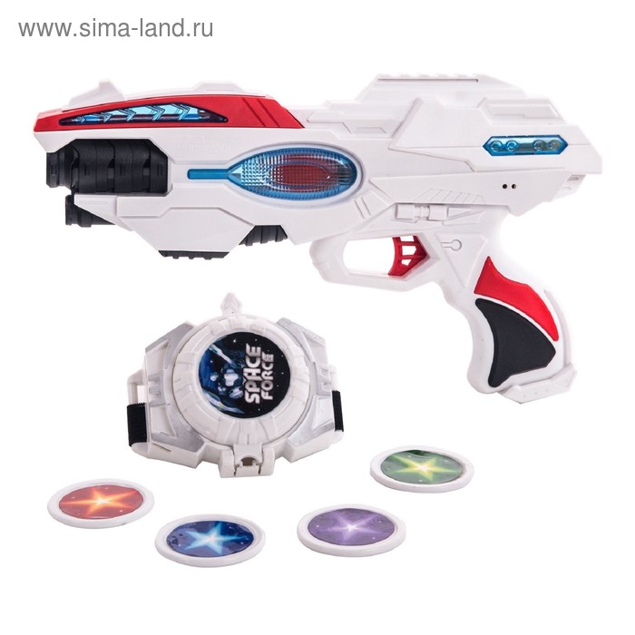 Игровой набор Fun Red, бластер, часы, звуковые и световые эффекты
Игровой набор Fun Red, бластер, часы, звуковые и световые эффекты
