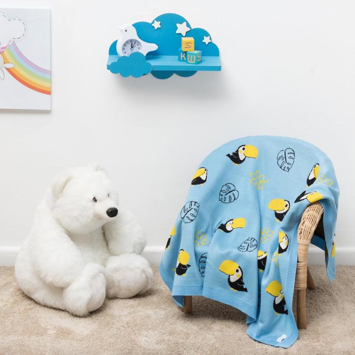 Вязаный плед Крошка Я «Туканы», размер 90х90 см, цвет голубой
Вязаный плед Крошка Я «Туканы», размер 90х90 см, цвет голубой