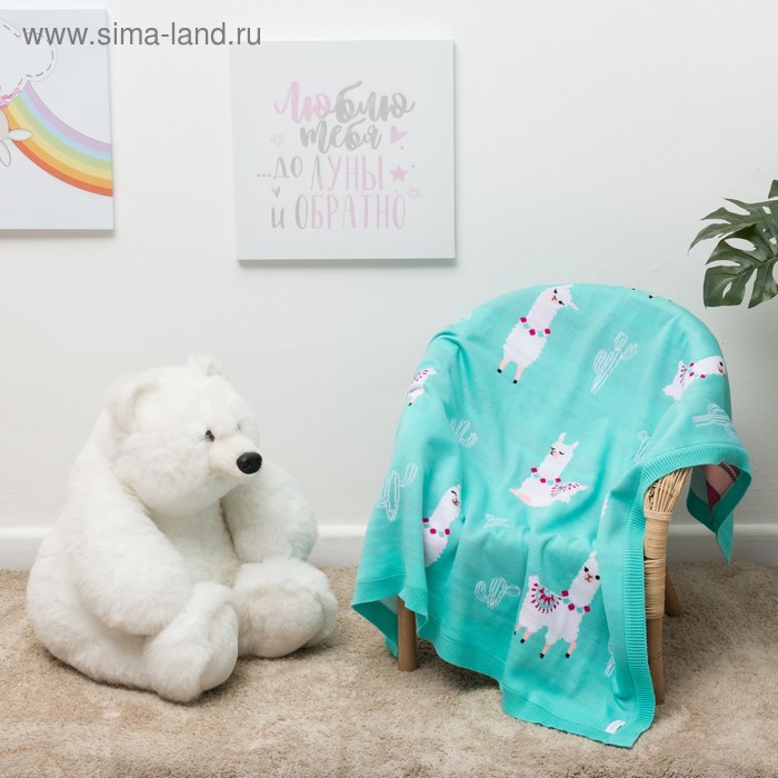 Вязаный плед "Крошка Я" Ламы, размер 90х90 см, цвет бирюзовый
Вязаный плед "Крошка Я" Ламы, размер 90х90 см, цвет бирюзовый