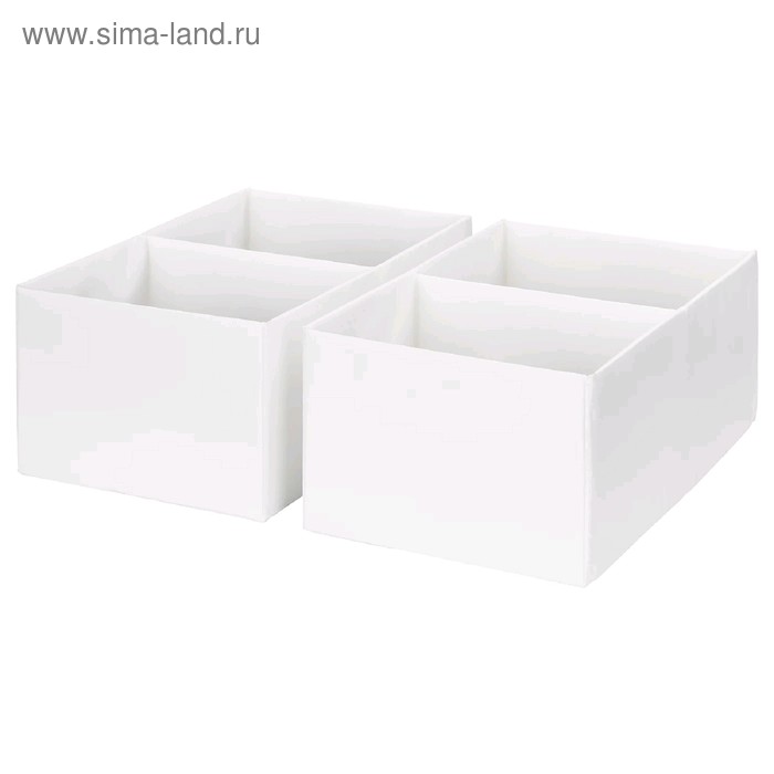 Набор ящиков с отделениями РАССЛА, 25х41х16 см, 2шт, цвет белый
Набор ящиков с отделениями РАССЛА, 25х41х16 см, 2шт, цвет белый