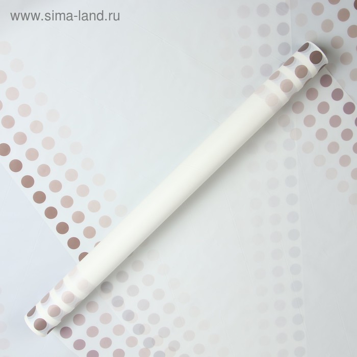 Пленка матовая для цветов "Горох", бежевая, 57 см х 5 м
Пленка матовая для цветов "Горох", бежевая, 57 см х 5 м