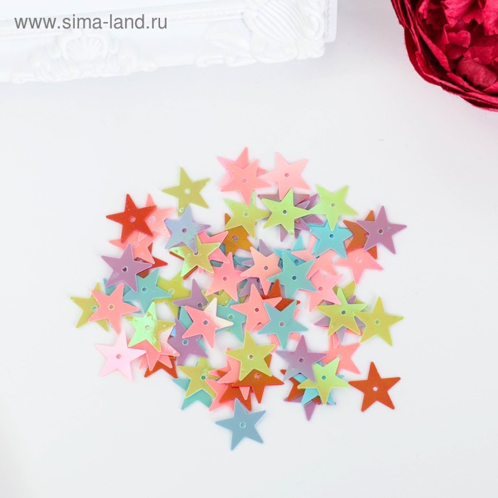 Пайетки для творчества "Звезды", яркие, микс, 15 мм, 20 г
Пайетки для творчества "Звезды", яркие, микс, 15 мм, 20 г