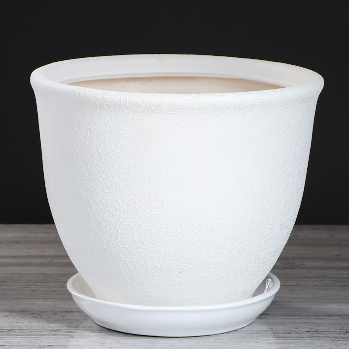 Горшок для цветов "Глория", белый шёлк, керамика, 7 л
Горшок для цветов "Глория", белый шёлк, керамика, 7 л