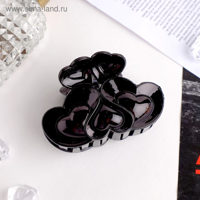 Краб для волос "Классик" 8,5 см, сердечки, чёрный
Краб для волос "Классик" 8,5 см, сердечки, чёрный