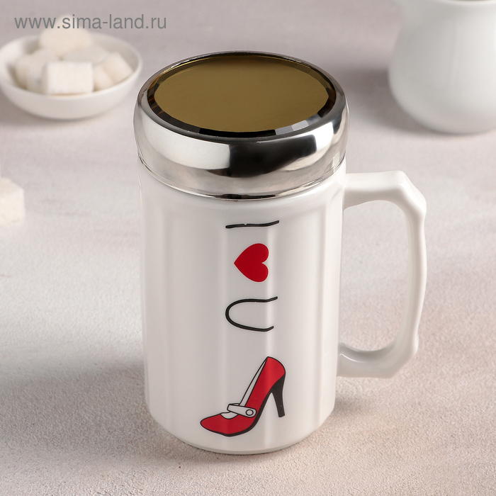 Кружка 350 мл «Люблю тебя», с зеркальной крышкой, рисунок МИКС
Кружка 350 мл «Люблю тебя», с зеркальной крышкой, рисунок МИКС
