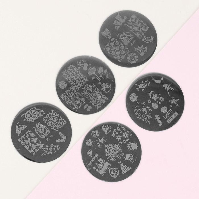 Диски для стемпинга металлические «Ассорти», 5,5 см, 5 шт
Диски для стемпинга металлические «Ассорти», 5,5 см, 5 шт