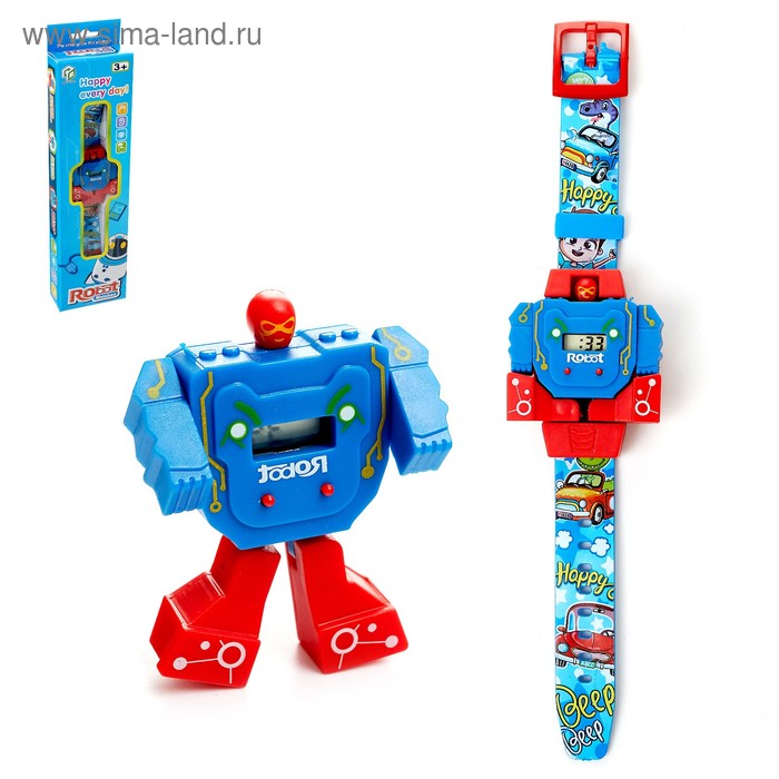 Робот «Робо-часы», трансформируется, работает от батареек, цвета МИКС
Робот «Робо-часы», трансформируется, работает от батареек, цвета МИКС