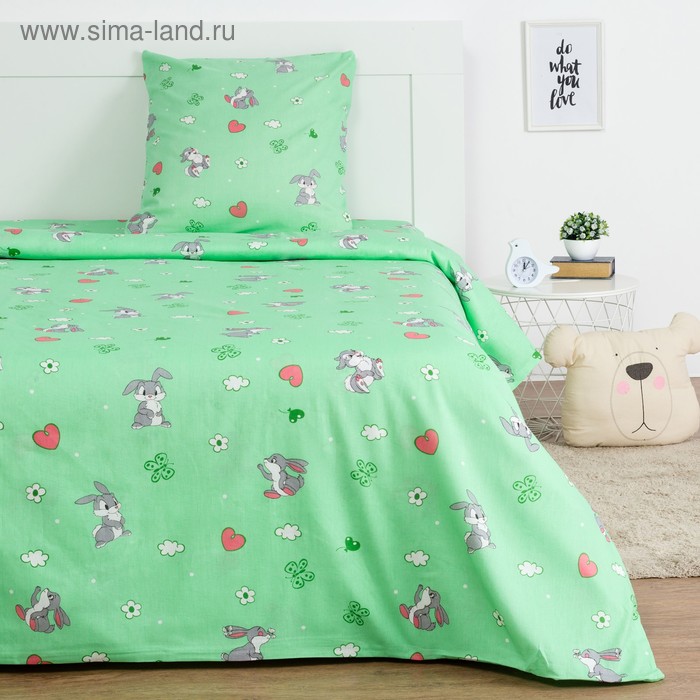 Постельное бельё «Экономь и Я», 1, 5 сп «Зайки», цвет зелёный, 147х210±5см, 150х214±5см, 70х70±5см-1шт, бязь
Постельное бельё «Экономь и Я», 1, 5 сп «Зайки», цвет зелёный, 147х210±5см, 150х214±5см, 70х70±5см-1шт, бязь