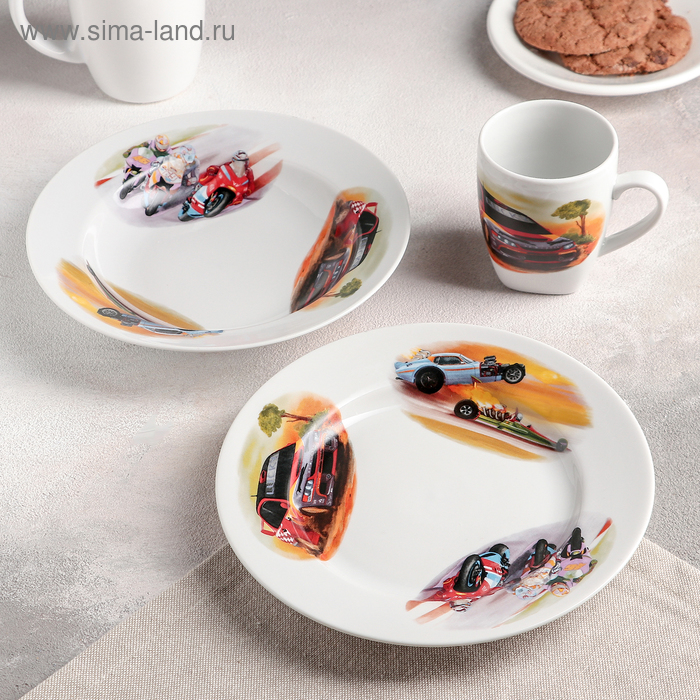 Набор посуды «Машинки», 3 предмета: тарелка d=20 см, миска d=20 см, кружка 210 мл
Набор посуды «Машинки», 3 предмета: тарелка d=20 см, миска d=20 см, кружка 210 мл