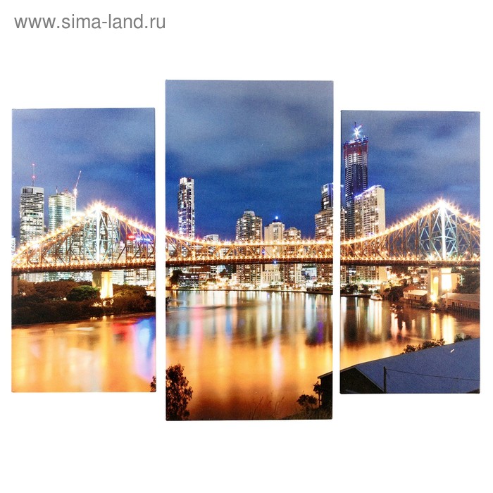 Модульная картина "Мост в огнях" (2-25х50, 30х60 см) 60х80 см
Модульная картина "Мост в огнях" (2-25х50, 30х60 см) 60х80 см