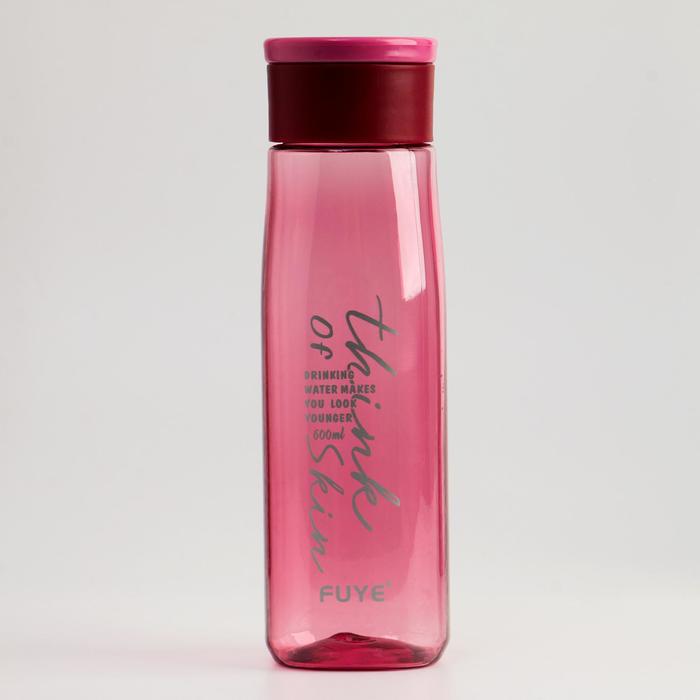 фото Бутылка для воды 600 мл, think skin, с подвесом, микс