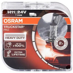 Лампа автомобильная Osram Truckstar Pro, H11, 24 В, 70 Вт, набор 2 шт, 64216TSP-HCB
Лампа автомобильная Osram Truckstar Pro, H11, 24 В, 70 Вт, набор 2 шт, 64216TSP-HCB