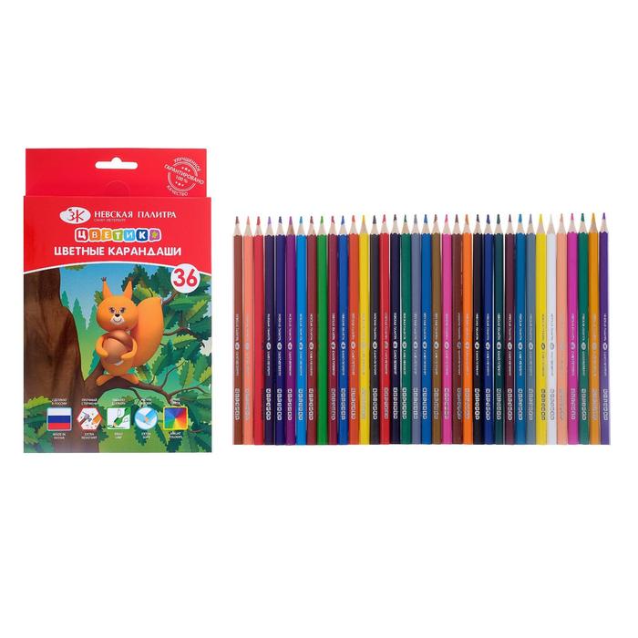 Карандаши «Цветик», 36 цветов, шестигранные, 2М-4М, заточенные
Карандаши «Цветик», 36 цветов, шестигранные, 2М-4М, заточенные