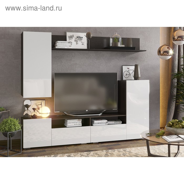 Гостиная Лия МДФ, 2130х1680х350, Венге/Белый глянец
Гостиная Лия МДФ, 2130х1680х350, Венге/Белый глянец