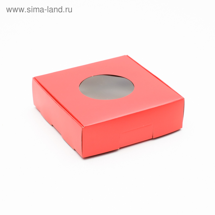Коробка для печенья, с окном, красная, 10 х 10 х 3 см
Коробка для печенья, с окном, красная, 10 х 10 х 3 см