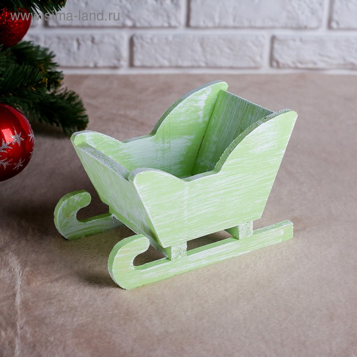 Кашпо деревянное 20×12×13 см "Санки", зелёная кисть Дарим Красиво
Кашпо деревянное 20×12×13 см "Санки", зелёная кисть Дарим Красиво