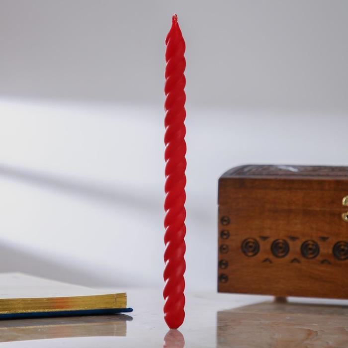 Свеча-скрутка с травами «Венок любви», 1,5×17,5 см, цвет красный 
Свеча-скрутка с травами «Венок любви», 1,5×17,5 см, цвет красный