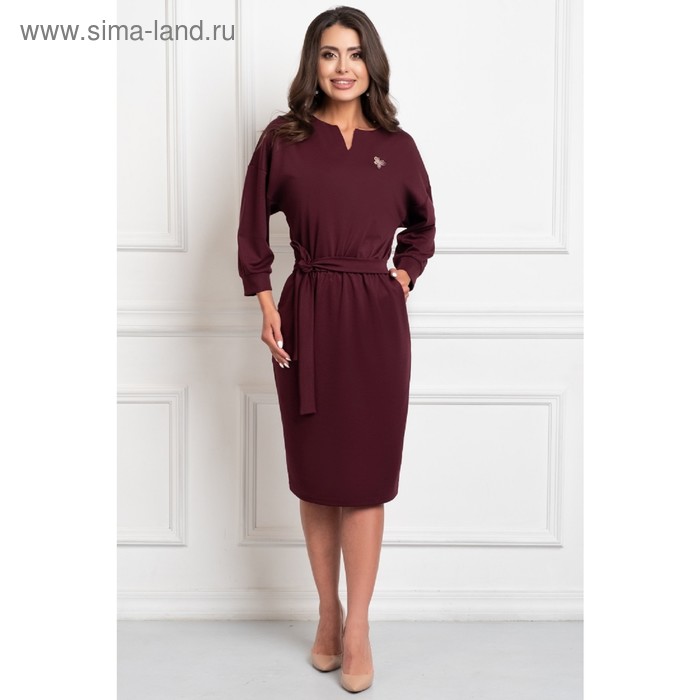 Платье-футляр «Ламоре бордо», размер 50
Платье-футляр «Ламоре бордо», размер 50