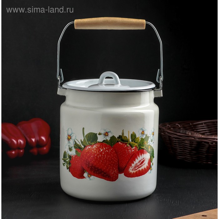 Бидон эмалированный «Клубника садовая», 3,5 л
Бидон эмалированный «Клубника садовая», 3,5 л