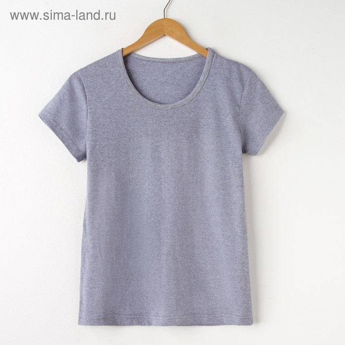 Футболка женская с круглым воротом, цвет серый меланж, размер 44
Футболка женская с круглым воротом, цвет серый меланж, размер 44
