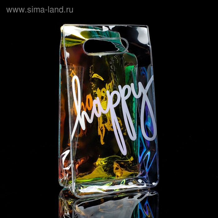 Пакет из голографического пластика Happy, 13 × 23 × 6 см
Пакет из голографического пластика Happy, 13 × 23 × 6 см