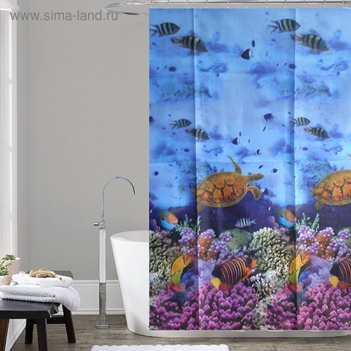 Шторка для ванной Dasch, 180×180 см, рисунок океан
Шторка для ванной Dasch, 180×180 см, рисунок океан
