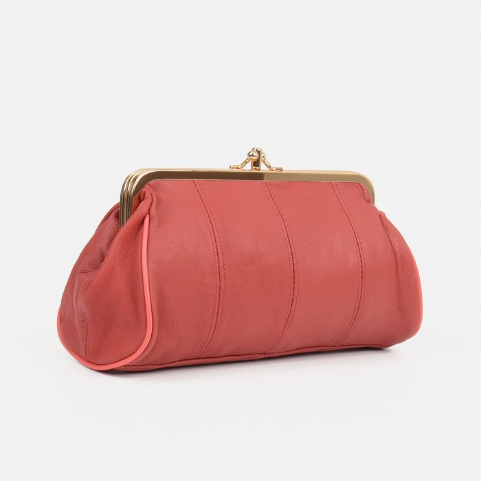 Косметичка на фермуаре, 2 отдела, наружный карман, цвет коралловый
Косметичка на фермуаре, 2 отдела, наружный карман, цвет коралловый