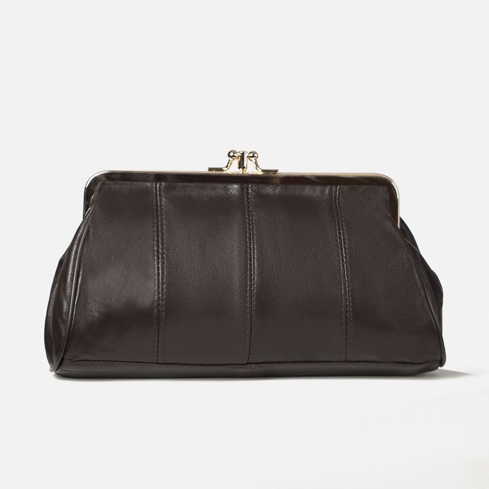 Косметичка на фермуаре, 2 отдела, наружный карман, цвет коричневый
Косметичка на фермуаре, 2 отдела, наружный карман, цвет коричневый