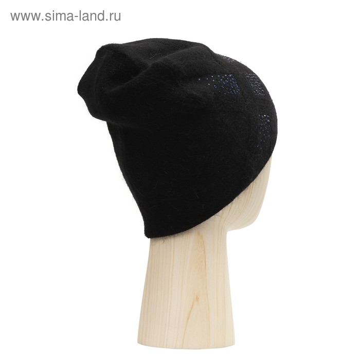 Шапка женская, размер one size, чёрный 
Шапка женская, размер one size, чёрный