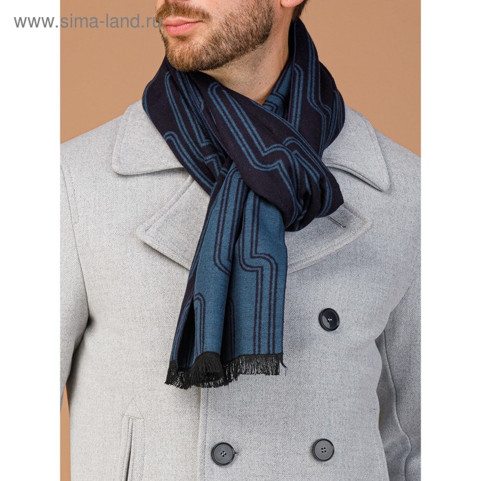 Шарф мужской 30×180 см, синий 
Шарф мужской 30×180 см, синий