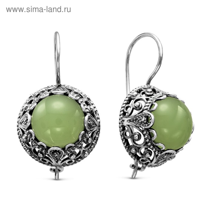 Серьги восток "Нефрит", посеребрение
Серьги восток "Нефрит", посеребрение