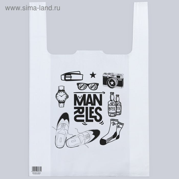 Пакет - майка Man rules 40/12*60 см
Пакет - майка Man rules 40/12*60 см