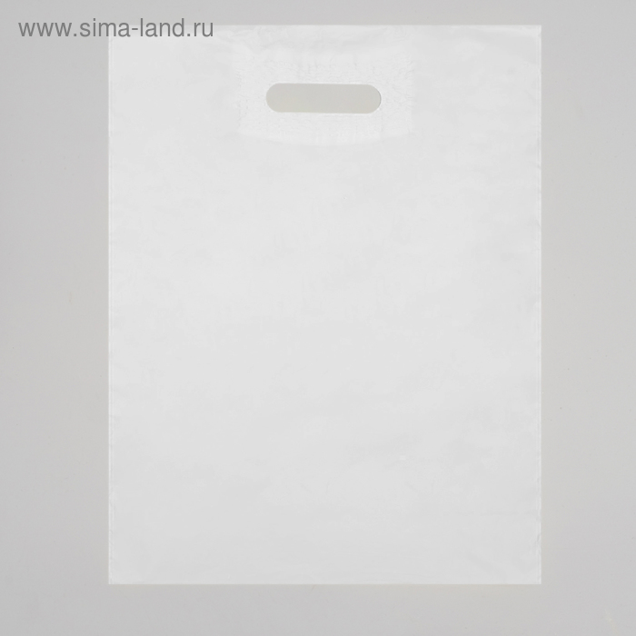 Пакет полиэтиленовый, с вырубной ручкой, белый, 34 х 45, 33 мкм
Пакет полиэтиленовый, с вырубной ручкой, белый, 34 х 45, 33 мкм