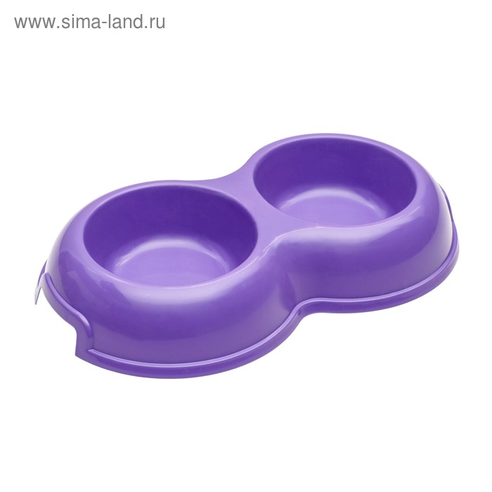 Миска двойная, фиолетовая, 0,2 л
Миска двойная, фиолетовая, 0,2 л