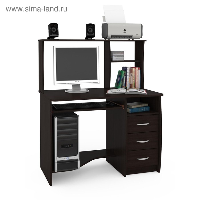 Стол компьютерный Комфорт 4, 1050х650х1249, Венге
Стол компьютерный Комфорт 4, 1050х650х1249, Венге