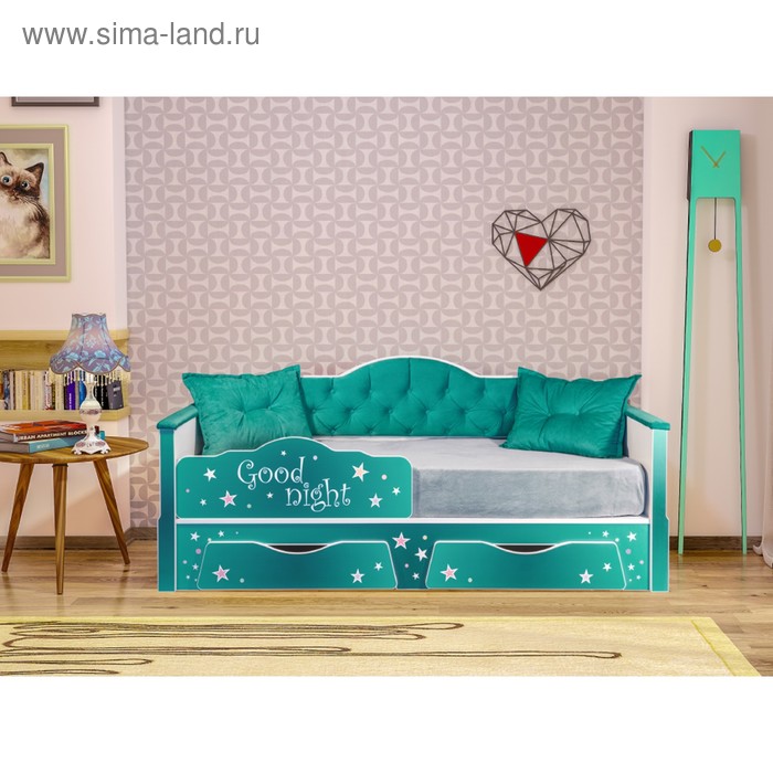 Кровать 1800 Ноктюрн, 1932х858х882, Изумрудный
Кровать 1800 Ноктюрн, 1932х858х882, Изумрудный