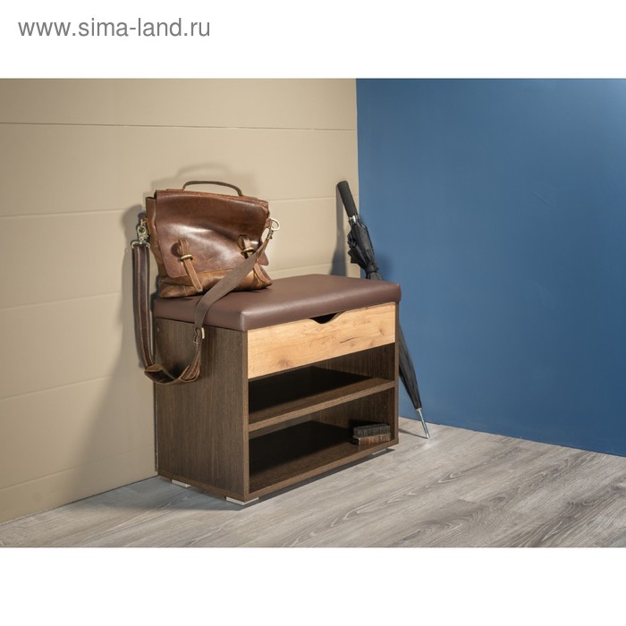 Тумба для обуви Лайт, 615х315х470, Венге/Дуб крафт золотой/Темно-коричневый кожзам
Тумба для обуви Лайт, 615х315х470, Венге/Дуб крафт золотой/Темно-коричневый кожзам