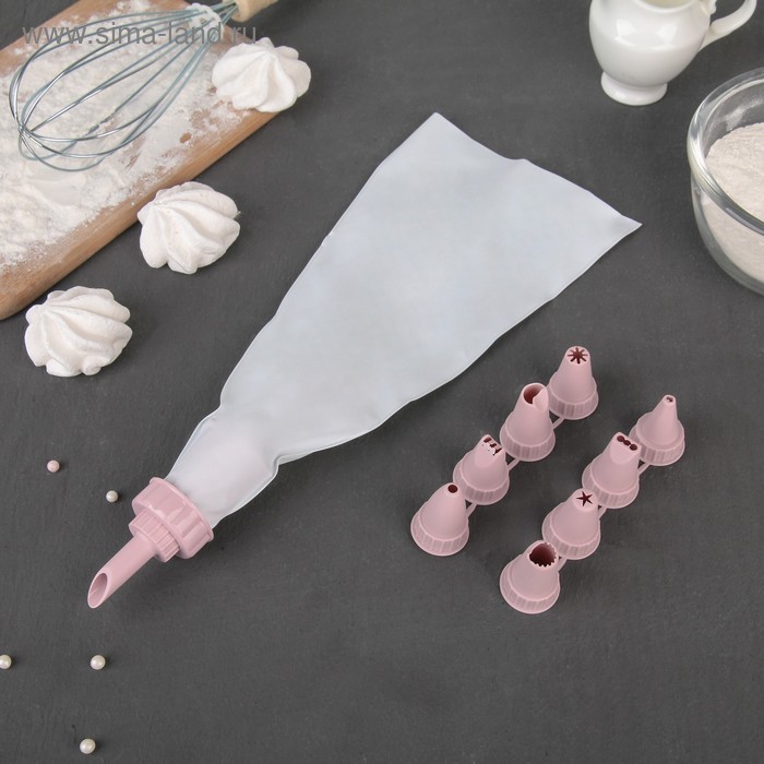 Мешок кондитерский QLux, 9 насадок, цвет МИКС
Мешок кондитерский QLux, 9 насадок, цвет МИКС