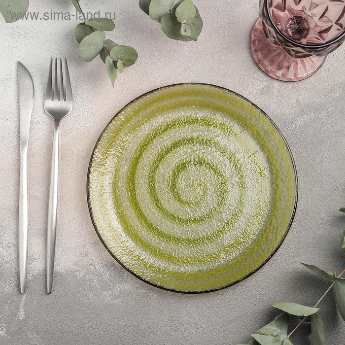 Тарелка десертная «Карамель», d=20 см, цвет зелёный
Тарелка десертная «Карамель», d=20 см, цвет зелёный