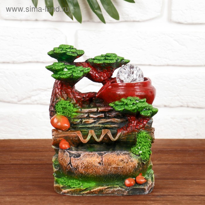 Фонтан "Тройной скат" 10*13*19 см (с подсветкой)
Фонтан "Тройной скат" 10*13*19 см (с подсветкой)